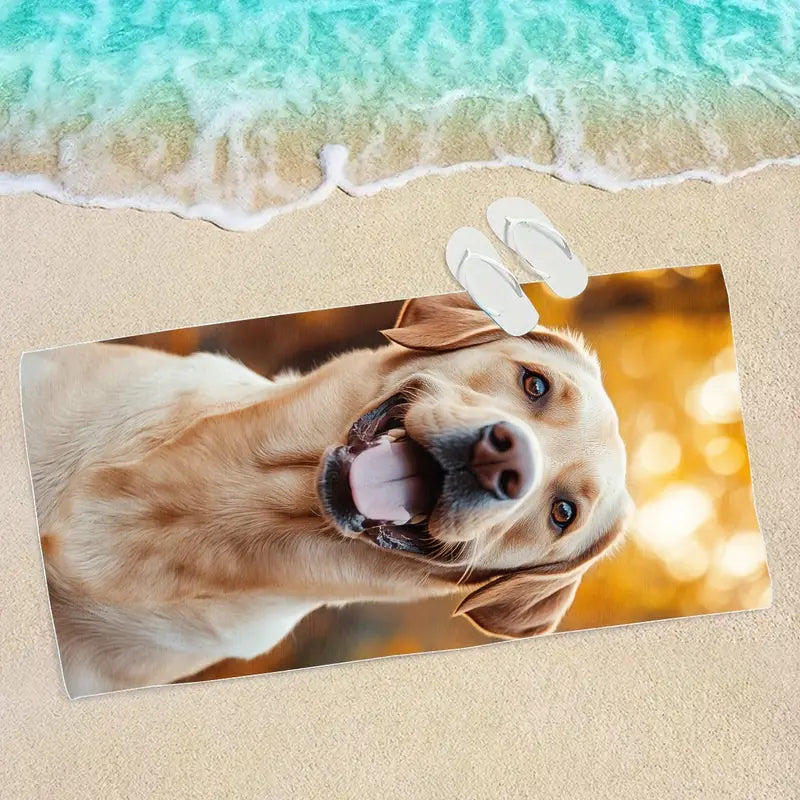 Asciugamano da spiaggia con labrador