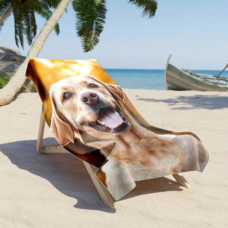 Asciugamano da spiaggia con labrador