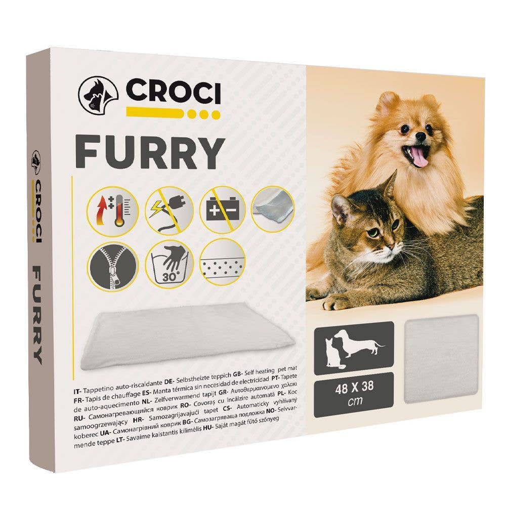 Tappetino autoriscaldante cani - Furry nero -