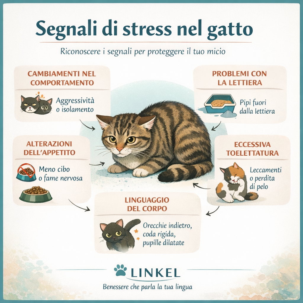 Segnali di stress nel gatto: sintomi e come aiutarlo