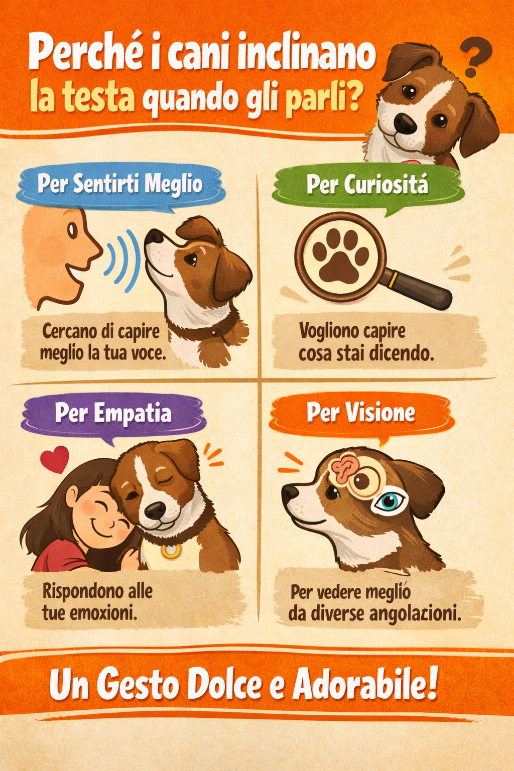PERCHÉ I CANI INCLINANO LA TESTA QUANDO GLI PARLI?
