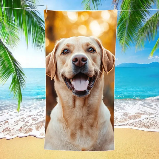 Asciugamano da spiaggia con labrador