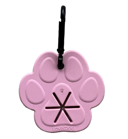 Porta sacchetti per la cacca del cane Paw Pink-Berry